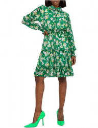 Zelené kvetované šaty W4796