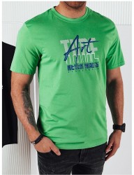 Zelené pánske tričko s potlačou art B4143 #1