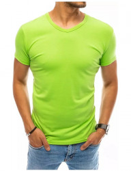 Zelené pánske tričko s výstrihom do v Y6055