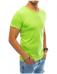 Zelené pánske tričko s výstrihom do v Y6055 #2
