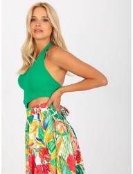 Zelený crop top s holým chrbtom W6642 #2
