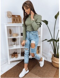 Zelený rebrovaný rolák bufalo W3345 #1