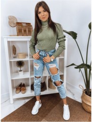 Zelený rebrovaný rolák bufalo W3345 #2