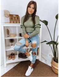 Zelený rebrovaný rolák bufalo W3345 #3