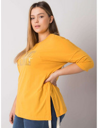 žlté dámske tričko s nápisom W2665 #3