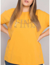 žlté dámske tričko s nápisom W2665 #4