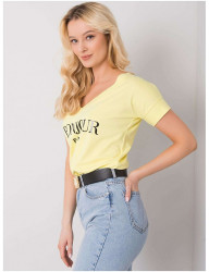 žlté dámske tričko s nápisom Y5308 #2