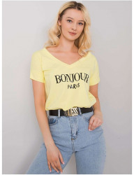 žlté dámske tričko s nápisom Y5308 #3