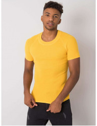 žlté pánske pletené tričko Y6084 #3