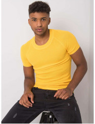 žlté pánske pletené tričko Y6084 #4