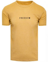 žlté tričko s nápisom freedom W6911