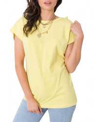 žlté tričko s volánom na chrbte Y1354