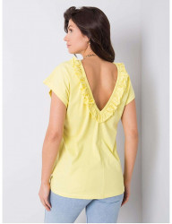 žlté tričko s volánom na chrbte Y1354 #1