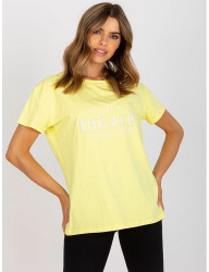 žlté tričko s výšivkou the alps W6308 #3