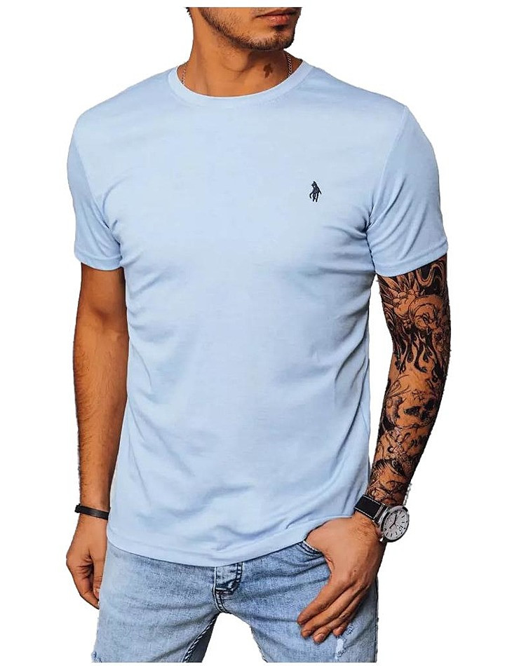 Modré pánske basic tričko W8689