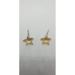 Náušnice Swarovski elements Starfish zlaté - golden Shadow For You nau-starfish-001