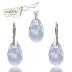 Set  Swarovski elements hruška modrý BLUE SHADE 16mm For You Set-hruska-912