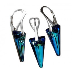 Set Swarovski elements Spike modrý Bermuda Blue 18mm For You set-spike-001