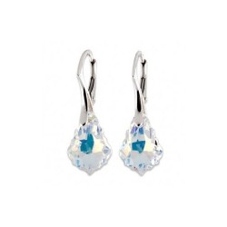 Strieborné náušnice Baroque - Swarovski elements farba Crystal AB  nau-bar-001