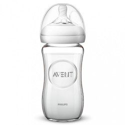 <p>Dojčenská sklenená fľaša Avent Natural 240 ml</p> transparentná