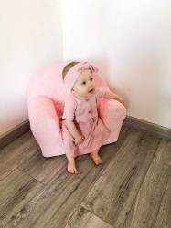 Dojčenské bavlnené šatôčky s čelenkou New Baby Practical ružová #1