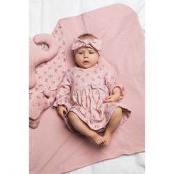 Dojčenské šatôčky-body s dlhým rukávom Nicol Nela ružová #1
