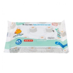 Vlhčený toaletný papier s vôňou manga Akuku 97% vody 50ks biela