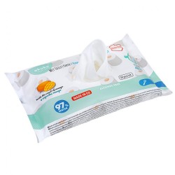 Vlhčený toaletný papier s vôňou manga Akuku 97% vody 50ks biela #1