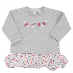 Dojčenské šatôčky s dlhým rukávom New Baby For Girls hviezdičky sivá #1