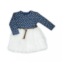 Dojčenské šatôčky s dlhým rukávom Nicol Sonia modrá