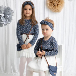 Dojčenské šatôčky s dlhým rukávom Nicol Sonia modrá #1