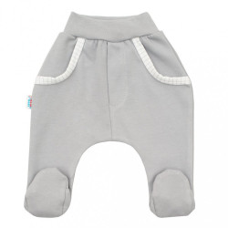 2-dielna bavlnená súprava New Baby Little Prince sivá #2
