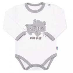 2-dielna dojčenská bavlnená súpravička New Baby Cute Bear sivá #1