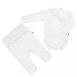 2-dielna dojčenská súprava New Baby Stripes bílá biela