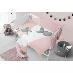 2-dielne posteľné obliečky Belisima Mouse 100/135 ružové #1