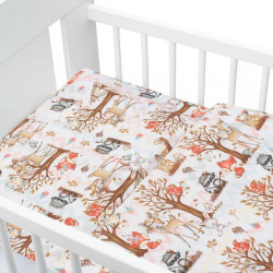 2-dielné posteľné obliečky New Baby 100/135 cm lesný príbeh sivá #1