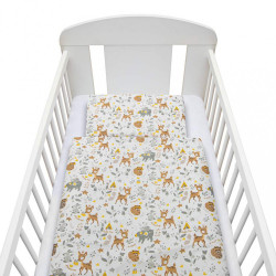 2-dielne posteľné obliečky New Baby 100/135 cm Srnček biela