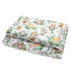 2-dielne posteľné obliečky New Baby 100/135 cm zvieratká v lese biela #3