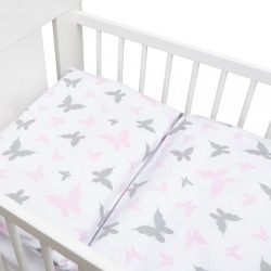 2-dielne posteľné obliečky New Baby 90/120 cm biele motýle #1