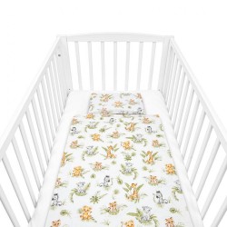 2-dielne posteľné obliečky New Baby 90/120 cm Jungle biela
