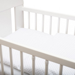 2-dielne posteľné obliečky New Baby 90/120 cm Minka a Bodky sivé biela #1