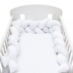 2-dielne posteľné obliečky New Baby 90/120 cm Minka a Bodky sivé biela #2