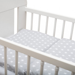2-dielne posteľné obliečky New Baby 90/120 cm sivé Hviezdičky biele multicolor #1