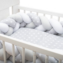 2-dielne posteľné obliečky New Baby 90/120 cm sivé Hviezdičky biele multicolor #3