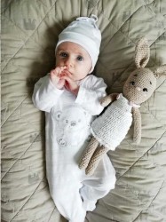 Dojčenská súprava do pôrodnice New Baby For Sweet Bear biela biela #8