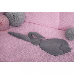 3-dielne posteľné obliečky Belisima Králiček 100/135 ružovo-sivé #3