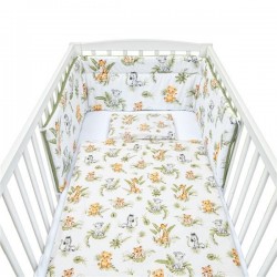3-dielne posteľné obliečky New Baby 100/135 cm Jungle biela