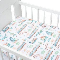 3-dielné posteľné obliečky New Baby 100/135 cm vláčik podľa obrázku