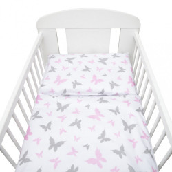 3-dielne posteľné obliečky New Baby 90/120 cm biele motýle #3