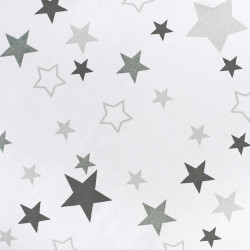 3-dielne posteľné obliečky New Baby 90/120 cm hviezdy sivé #1
